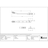 From The Anvil - Matt Black 8" Reeded Stay | Sku. 52068 | Trade Door Handles.