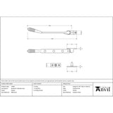 From The Anvil - Pewter 8" Reeded Stay | Sku. 52069 | Trade Door Handles.