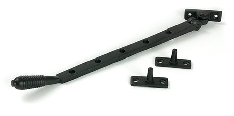 This is an image of From The Anvil - Matt Black 12" Reeded Stay available to order from Trade Door Handles in Kendal.