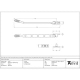 From The Anvil - Pewter 12" Reeded Stay | Sku. 52077 | Trade Door Handles.