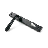 From The Anvil - Matt Black Reeded Slimline Lever Espag. Lock Set | Sku. 52080 | Trade Door Handles.