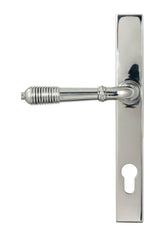 From The Anvil - Polished Marine SS (316) Reeded Slimline Lever Espag. Lock Set | Sku. 52082 | Trade Door Handles.