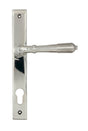 From The Anvil - Polished Marine SS (316) Reeded Slimline Lever Espag. Lock Set | Sku. 52082 | Trade Door Handles.