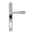 From The Anvil - Polished Marine SS (316) Reeded Slimline Lever Espag. Lock Set | Sku. 52082 | Trade Door Handles.