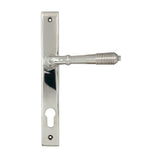 From The Anvil - Polished Marine SS (316) Reeded Slimline Lever Espag. Lock Set | Sku. 52082 | Trade Door Handles.