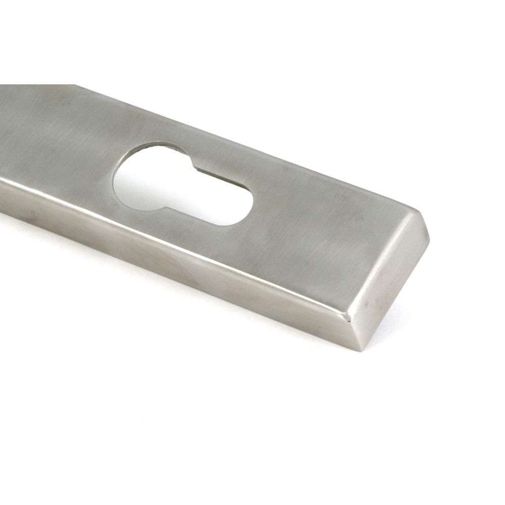 From The Anvil - Satin Marine SS (316) Reeded Slimline Lever Espag. Lock Set | Sku. 52083 | Trade Door Handles.