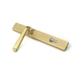 High quality images of the From The Anvil - Satin Brass Avon Slimline Lever Espag. Lock Set | Sku. Anvil-52084 | available to order from Trade Door Handles, quick delivery at discounted prices.