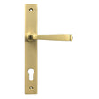 High quality images of the From The Anvil - Satin Brass Avon Slimline Lever Espag. Lock Set | Sku. Anvil-52084 | available to order from Trade Door Handles, quick delivery at discounted prices.