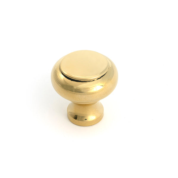 This is an image of From The Anvil - Polished Brass Regency Cabinet Knob - Small available to order from Trade Door Handles in Kendal.