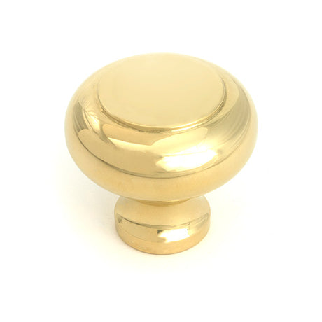 This is an image of From The Anvil - Polished Brass Regency Cabinet Knob - Large available to order from Trade Door Handles in Kendal.