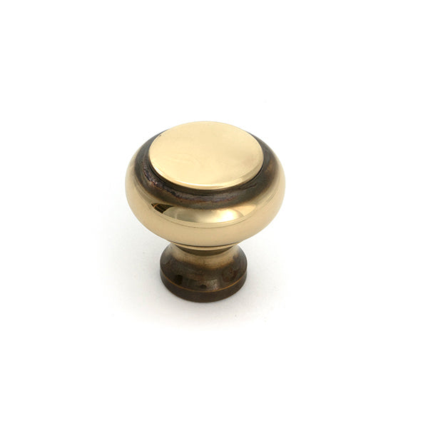 This is an image of From The Anvil - Aged Brass Regency Cabinet Knob - Small available to order from Trade Door Handles in Kendal.