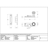 High quality images of the From The Anvil - Polished Marine SS (316) Beehive Sash Hook Fastener | Sku. Anvil-52109 | available to order from Trade Door Handles, quick delivery at discounted prices.