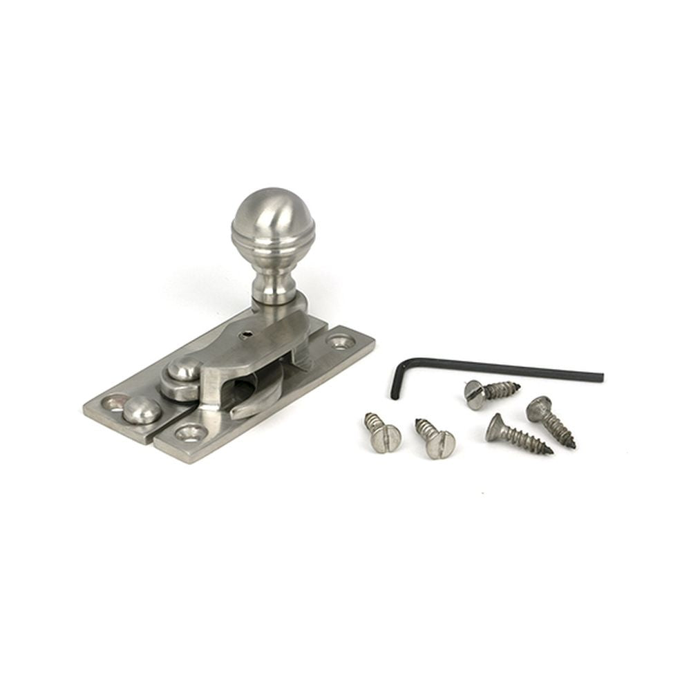 High quality images of the From The Anvil - Satin Marine SS (316) Prestbury Sash Hook Fastener | Sku. Anvil-52114 | available to order from Trade Door Handles, quick delivery at discounted prices.