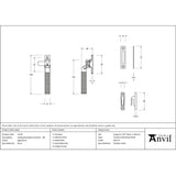 From The Anvil - Aged Brass Locking Brompton Fastener RH | Sku. 52116 | Trade Door Handles.