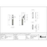 From The Anvil - Aged Bronze Locking Brompton Fastener LH | Sku. 52121 | Trade Door Handles.