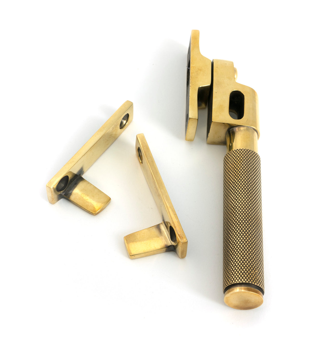 From The Anvil - Aged Brass Night-Vent Locking Brompton Fastener | Sku. 52127 | Trade Door Handles.