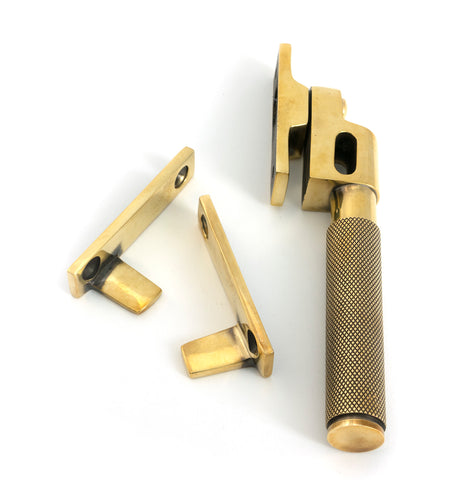 From The Anvil - Aged Brass Night-Vent Locking Brompton Fastener | Sku. 52127 | Trade Door Handles.