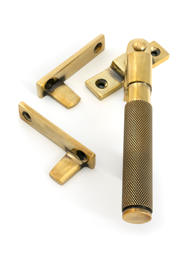 From The Anvil - Aged Brass Night-Vent Locking Brompton Fastener | Sku. 52127 | Trade Door Handles.