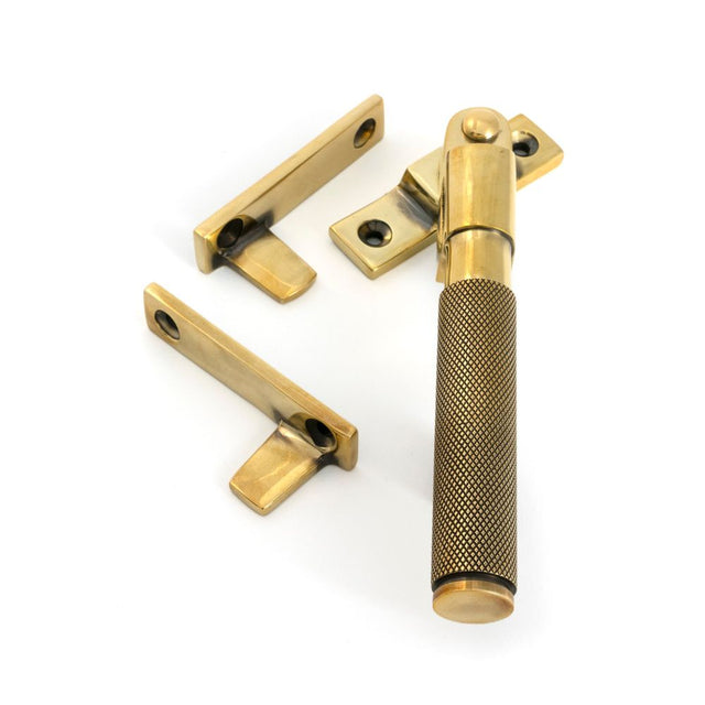 From The Anvil - Aged Brass Night-Vent Locking Brompton Fastener | Sku. 52127 | Trade Door Handles.