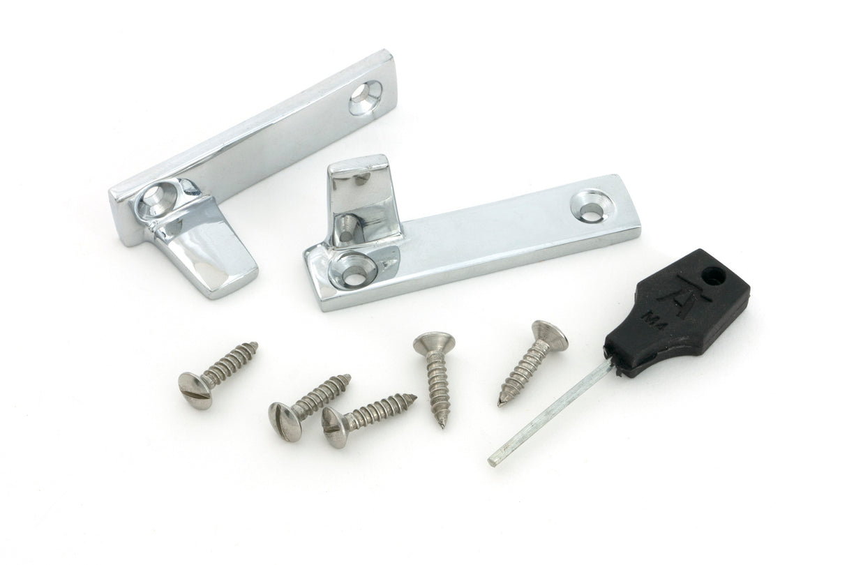 From The Anvil - Polished Chrome Night-Vent Locking Brompton Fastener | Sku. 52128 | Trade Door Handles.