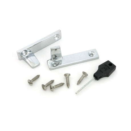 From The Anvil - Polished Chrome Night-Vent Locking Brompton Fastener | Sku. 52128 | Trade Door Handles.