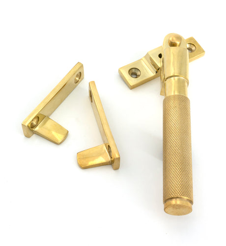 From The Anvil - Polished Brass Night-Vent Locking Brompton Fastener | Sku. 52132 | Trade Door Handles.