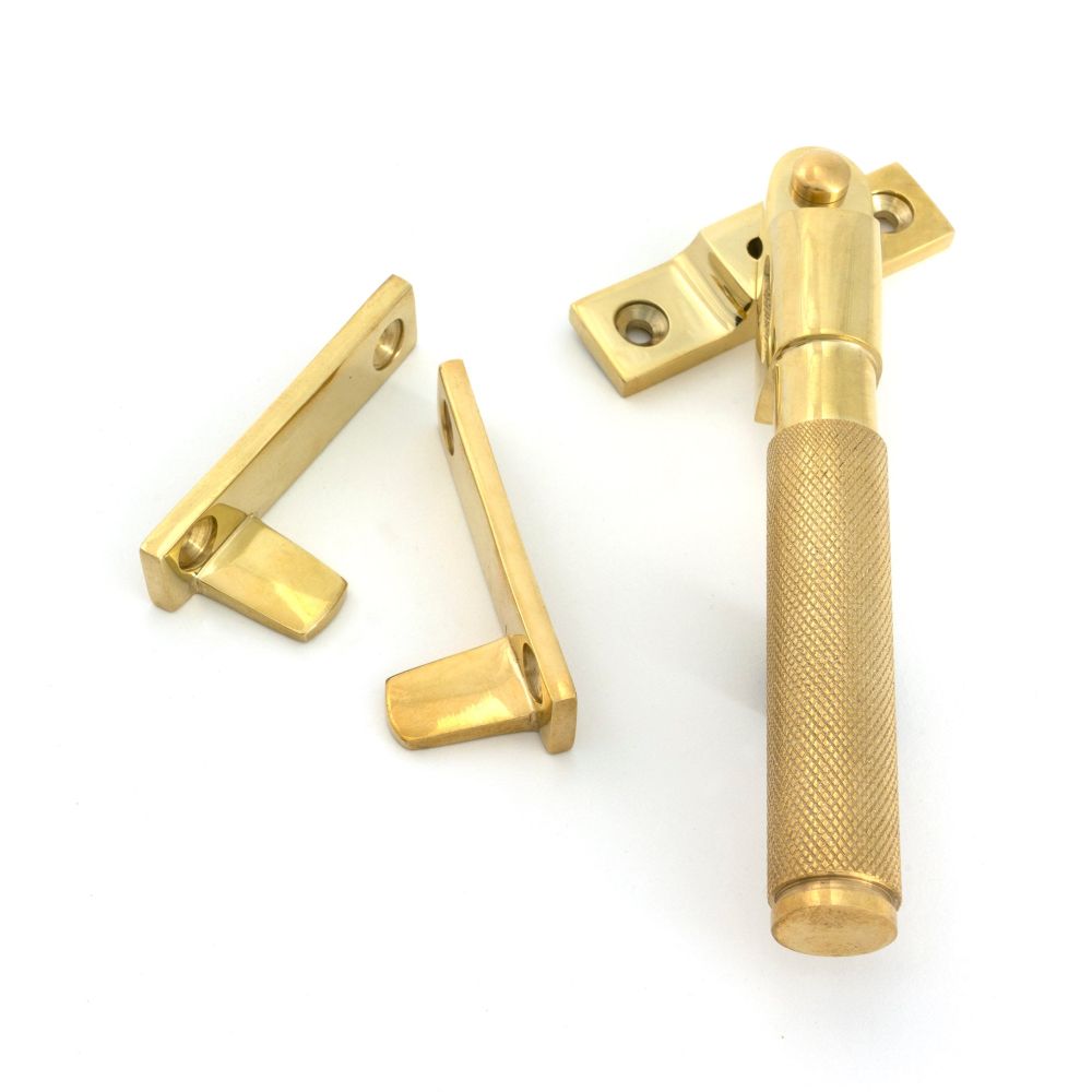 From The Anvil - Polished Brass Night-Vent Locking Brompton Fastener | Sku. 52132 | Trade Door Handles.