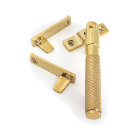 From The Anvil - Polished Brass Night-Vent Locking Brompton Fastener | Sku. 52132 | Trade Door Handles.