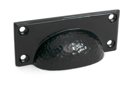 From The Anvil - Black Hammered Art Deco Drawer Pull | Sku. 52156 | Trade Door Handles.