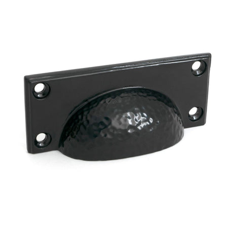 From The Anvil - Black Hammered Art Deco Drawer Pull | Sku. 52156 | Trade Door Handles.