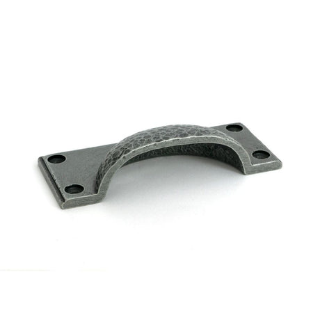 From The Anvil - Pewter Hammered Art Deco Drawer Pull | Sku. 52157 | Trade Door Handles.
