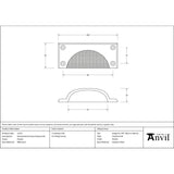 From The Anvil - Pewter Hammered Art Deco Drawer Pull | Sku. 52157 | Trade Door Handles.