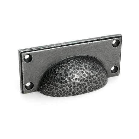 From The Anvil - Pewter Hammered Art Deco Drawer Pull | Sku. 52157 | Trade Door Handles.
