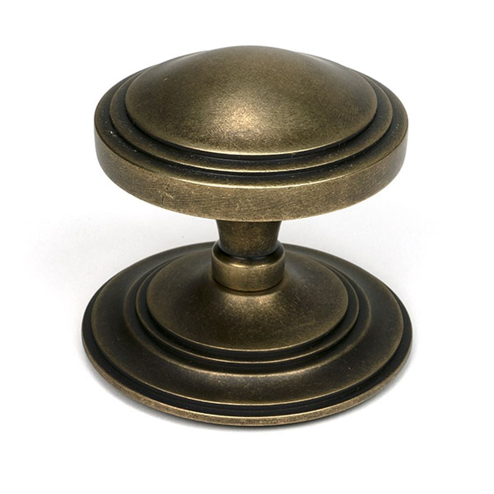 High quality images of the From The Anvil - Burnished Brass Art Deco Centre Door Knob | Sku. Anvil-52160 | available to order from Trade Door Handles, quick delivery at discounted prices.