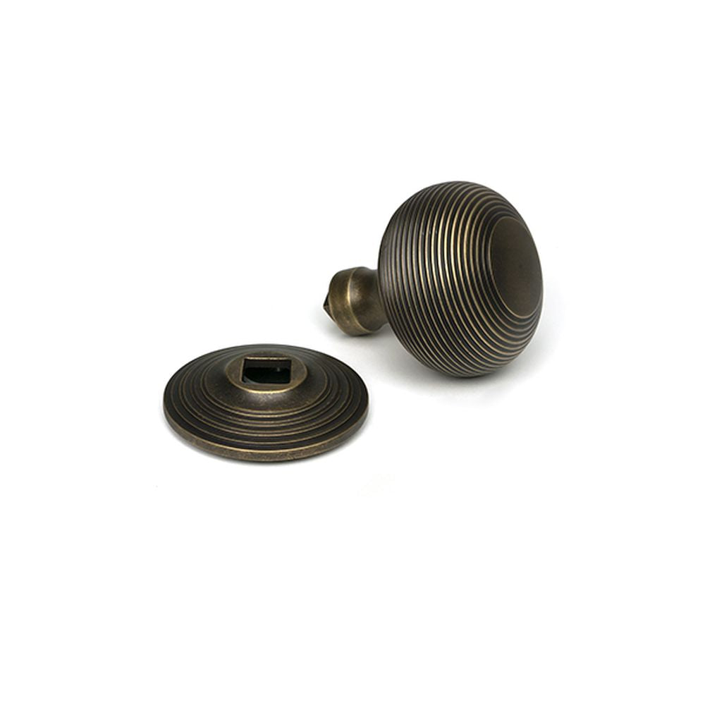 High quality images of the From The Anvil - Burnished Brass Beehive Centre Door Knob | Sku. Anvil-52161 | available to order from Trade Door Handles, quick delivery at discounted prices.