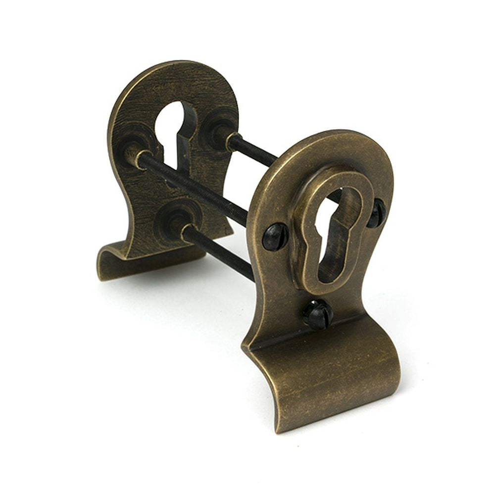 High quality images of the From The Anvil - Burnished Brass 50mm Euro Door Pull (Back to Back fixings) | Sku. Anvil-52164 | available to order from Trade Door Handles, quick delivery at discounted prices.