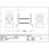 High quality images of the From The Anvil - Burnished Brass 50mm Euro Door Pull (Back to Back fixings) | Sku. Anvil-52164 | available to order from Trade Door Handles, quick delivery at discounted prices.