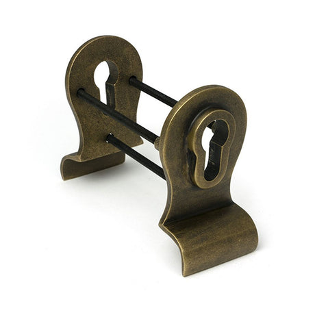 High quality images of the From The Anvil - Burnished Brass 50mm Euro Door Pull (Back to Back fixings) | Sku. Anvil-52164 | available to order from Trade Door Handles, quick delivery at discounted prices.
