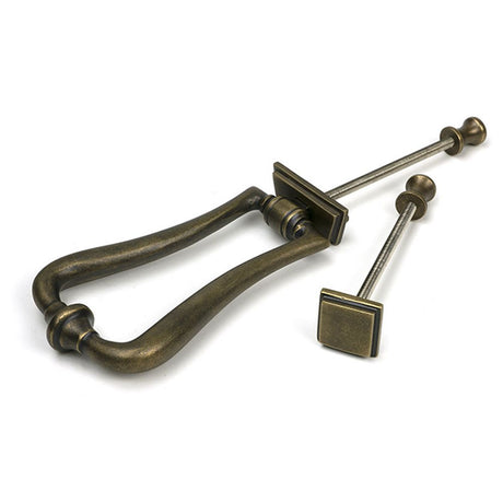 High quality images of the From The Anvil - Burnished Brass Slimline Art Deco Door Knocker | Sku. Anvil-52167 | available to order from Trade Door Handles, quick delivery at discounted prices.