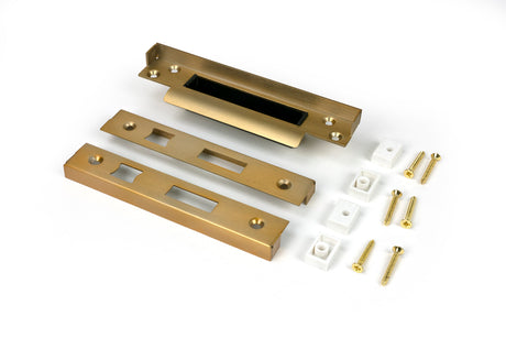 From The Anvil - ½" Rebate Kit for Sash Lock Satin Brass | Sku. 52190 | Trade Door Handles.
