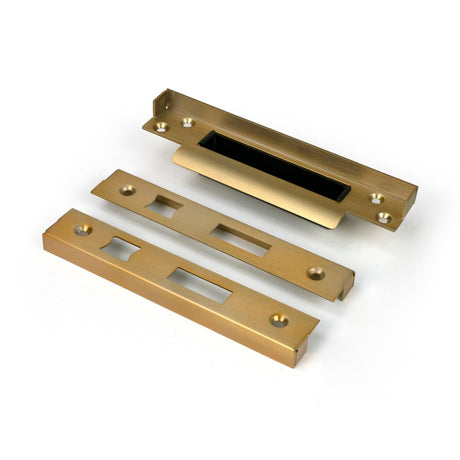 From The Anvil - 1/2" Rebate Kit for Sash Lock Satin Brass | Sku. 52190 | Trade Door Handles.