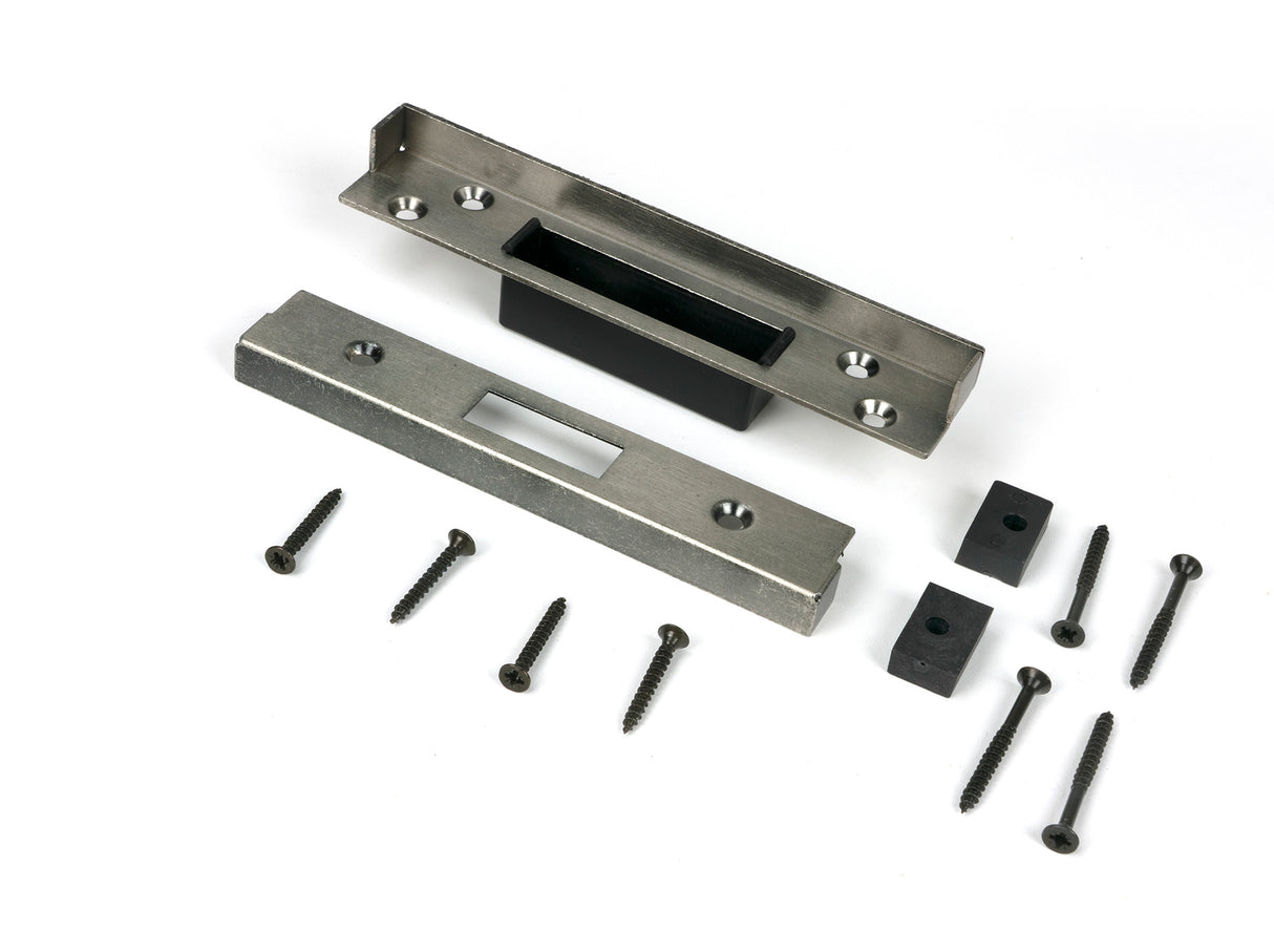 From The Anvil - ½" Rebate Kit for Dead Lock Pewter Patina | Sku. 52197 | Trade Door Handles.