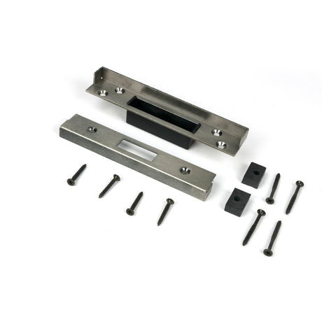 From The Anvil - 1/2" Rebate Kit for Dead Lock Pewter Patina | Sku. 52197 | Trade Door Handles.