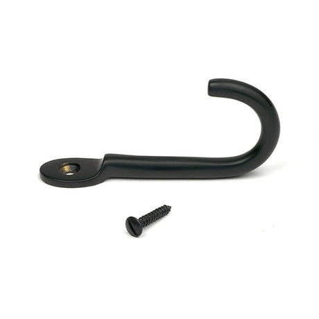 High quality images of the From The Anvil - Matt Black Traditional Coat Hook | Sku. Anvil-52227 | available to order from Trade Door Handles, quick delivery at discounted prices.