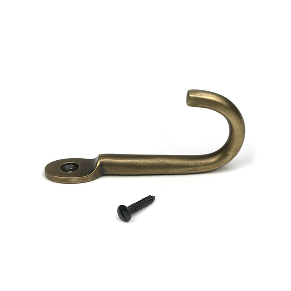 High quality images of the From The Anvil - Burnished Brass Traditional Coat Hook | Sku. Anvil-52234 | available to order from Trade Door Handles, quick delivery at discounted prices.