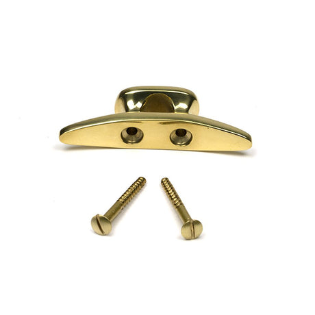High quality images of the From The Anvil - Polished Brass Marine Cleat Hook | Sku. Anvil-52239 | available to order from Trade Door Handles, quick delivery at discounted prices.