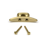 High quality images of the From The Anvil - Satin Brass Marine Cleat Hook | Sku. Anvil-52243 | available to order from Trade Door Handles, quick delivery at discounted prices.