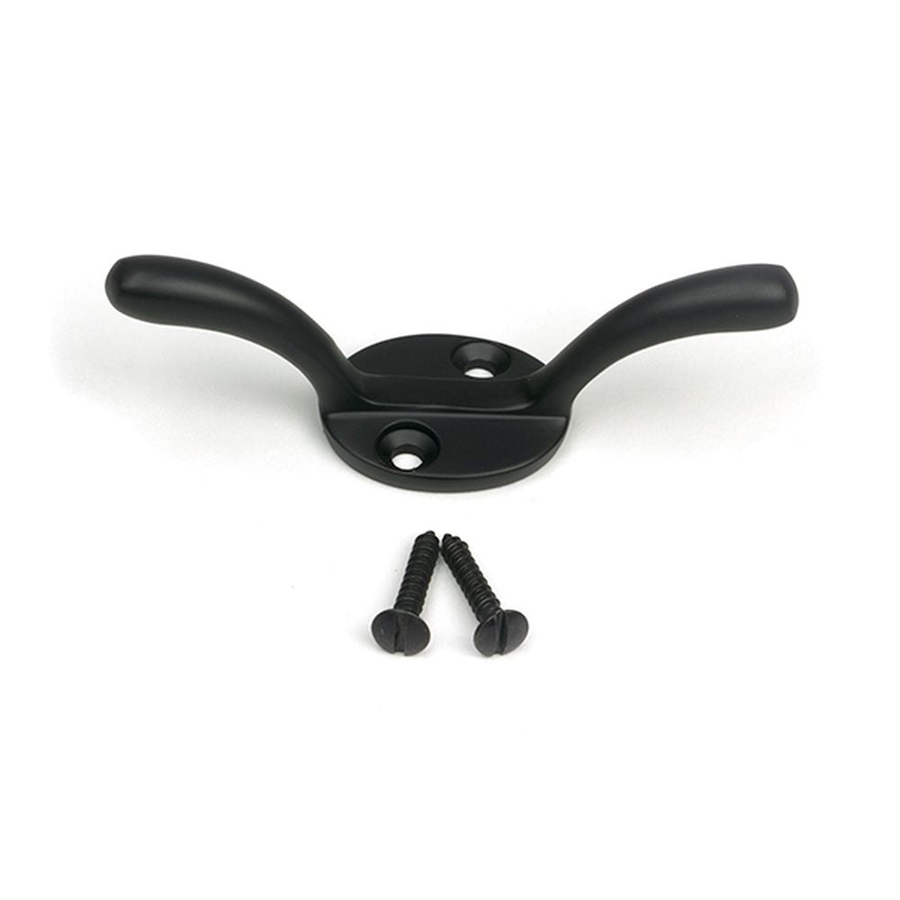 High quality images of the From The Anvil - Matt Black Newbury Cleat Hook | Sku. Anvil-52247 | available to order from Trade Door Handles, quick delivery at discounted prices.