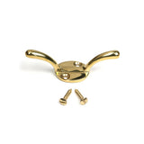 High quality images of the From The Anvil - Polished Brass Newbury Cleat Hook | Sku. Anvil-52249 | available to order from Trade Door Handles, quick delivery at discounted prices.