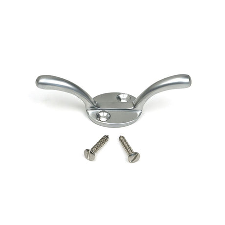 High quality images of the From The Anvil - Satin Chrome Newbury Cleat Hook | Sku. Anvil-52251 | available to order from Trade Door Handles, quick delivery at discounted prices.